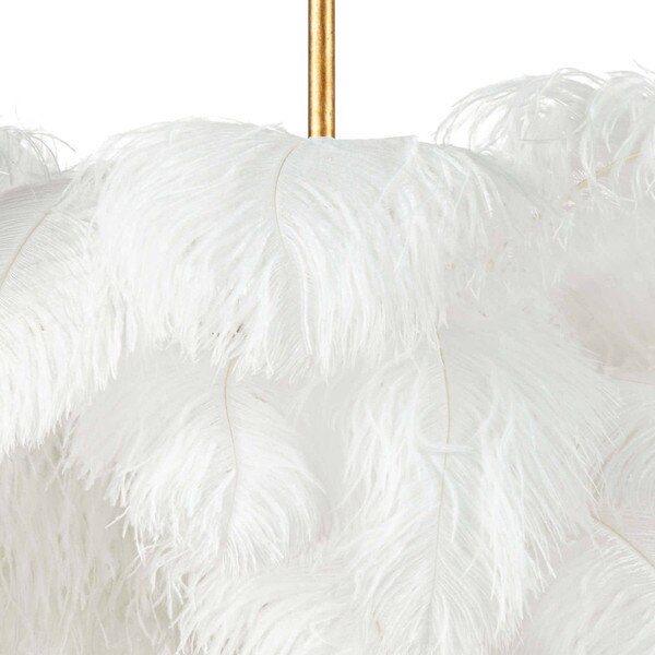 Feathers of ostrich feather chandelier